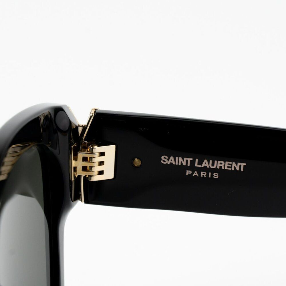 NEW Saint Laurent SLM95/F 001 Black Grey Oversized Cat Eye Women Sunglasses - Picture 10 of 13